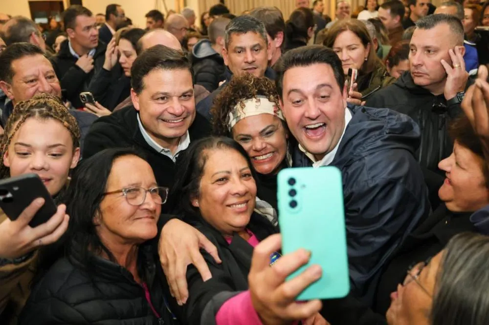 Sandro Alex (PSD) durante a apresentação do Plano de Governo, que prevê a expansão da rede estadual de Casas da Mulher.