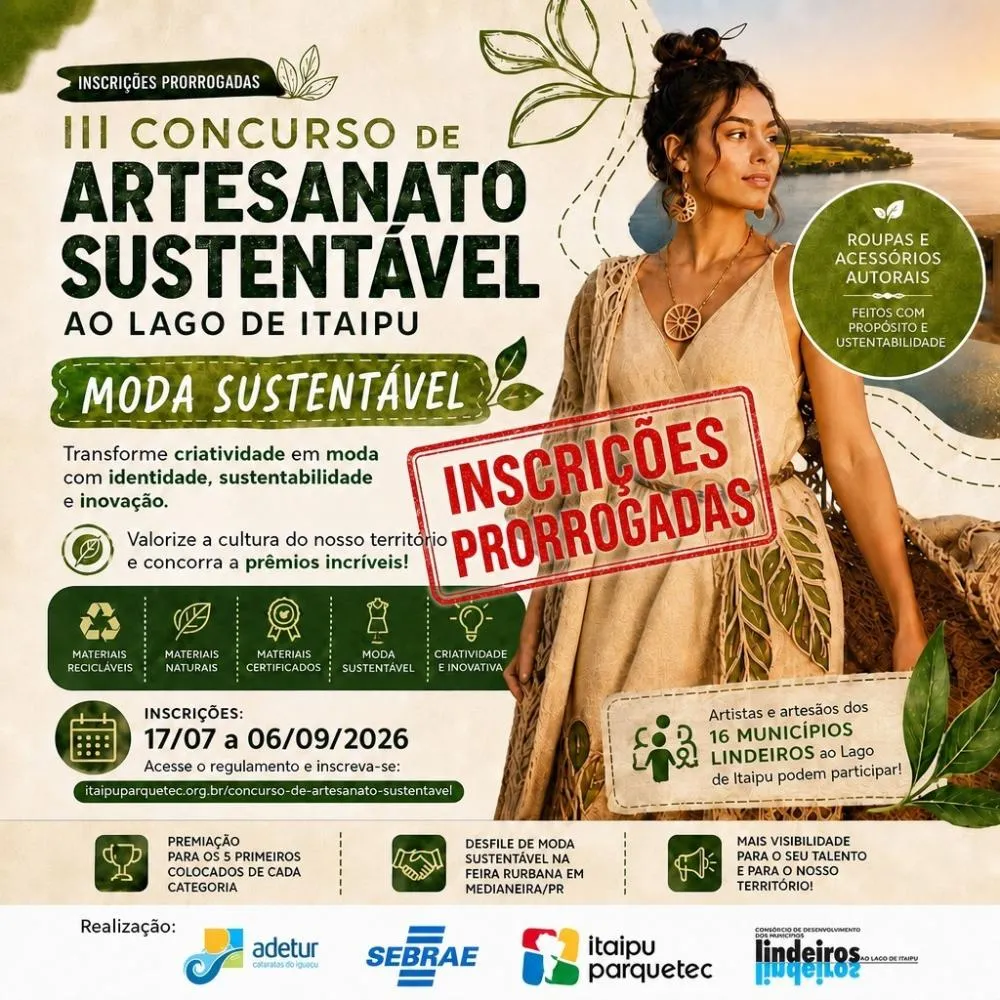 Concurso regional reúne artesãos dos 16 municípios lindeiros ao Lago de Itaipu em cinco categorias.