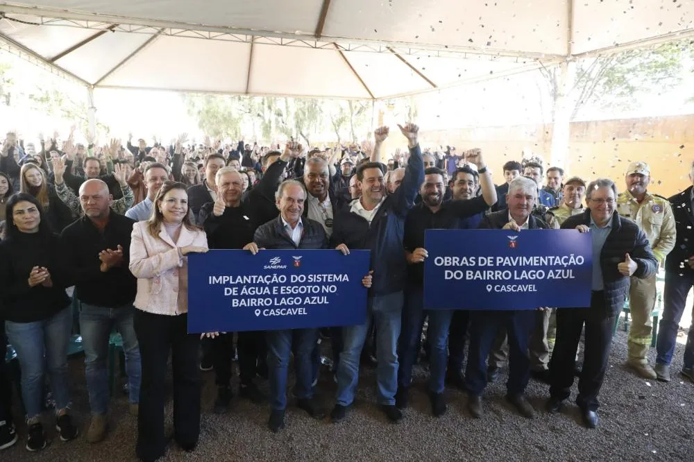 Obras iniciadas no Lago Azul vão garantir pavimentação em 100% das ruas do bairro.