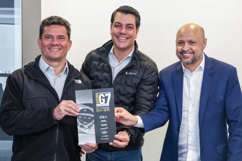 Sergio Moro recebeu a Agenda Estratégica do G7 Paraná nesta terça-feira (25).