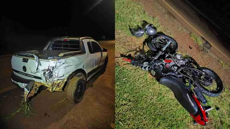 Acidente aconteceu na madrugada deste sábado, no km 116 da PR-495, em Pato Bragado.