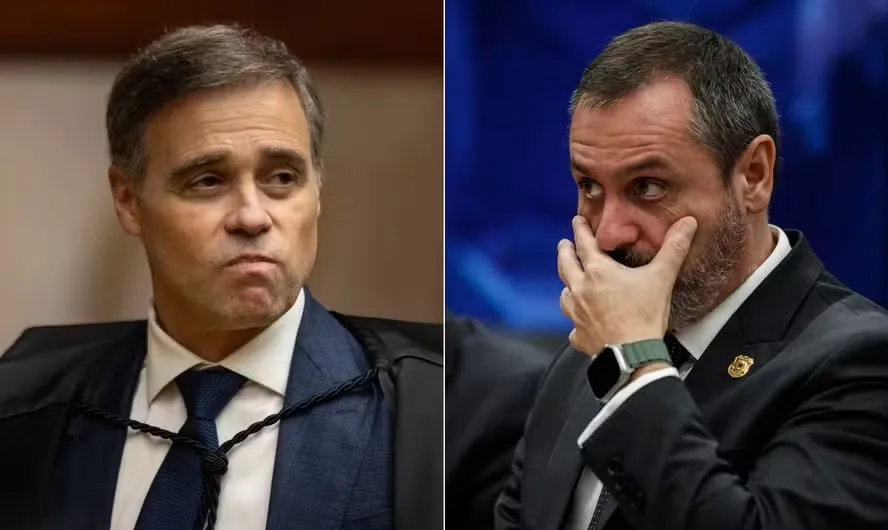 O ministro do Supremo Tribunal Federal (STF) André Mendonça e o diretor-geral da Polícia Federal (PF), Andrei Rodrigues