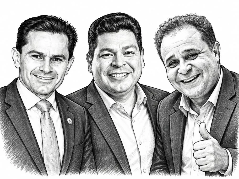 Marcio Pacheco, Gugu Bueno e Oziel Batatinha
