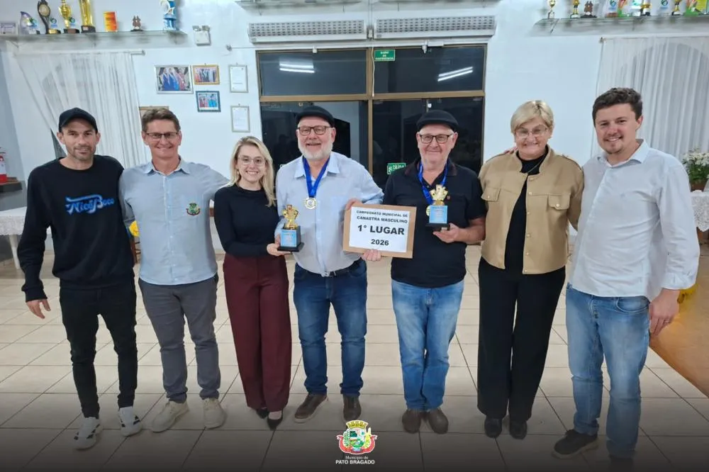 Campeonato Municipal de Canastra 2026 reuniu 113 duplas em Pato Bragado.