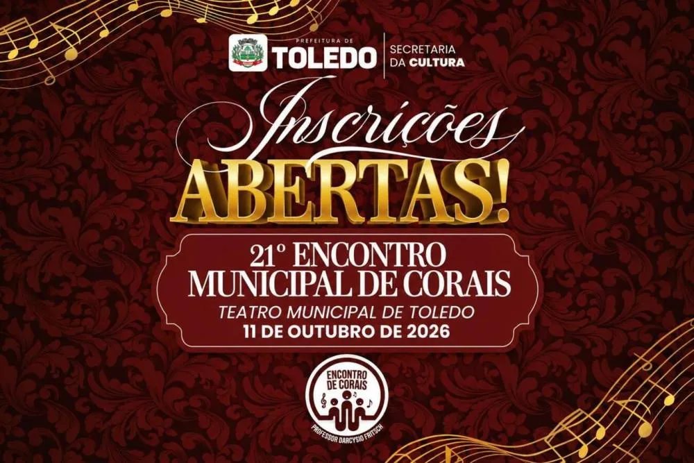 Corais de diferentes faixas etárias podem participar do evento cultural.
