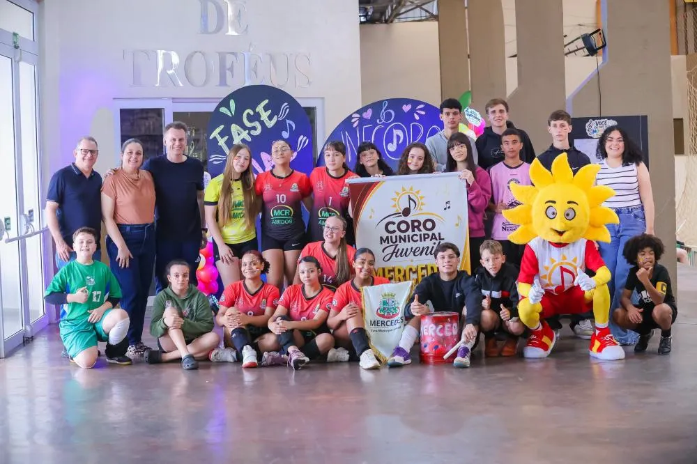 Coros juvenis participaram de um dia de esporte, cultura e integração em Mercedes.