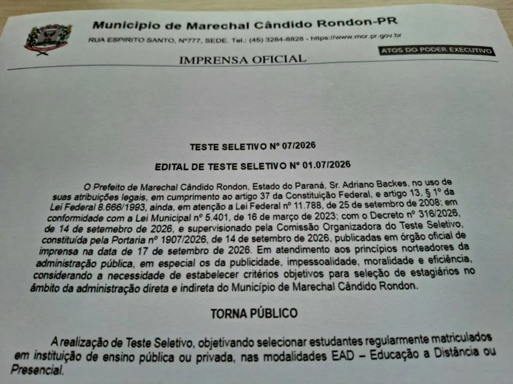 Seleção contempla estudantes do ensino médio, graduação e pós-graduação.