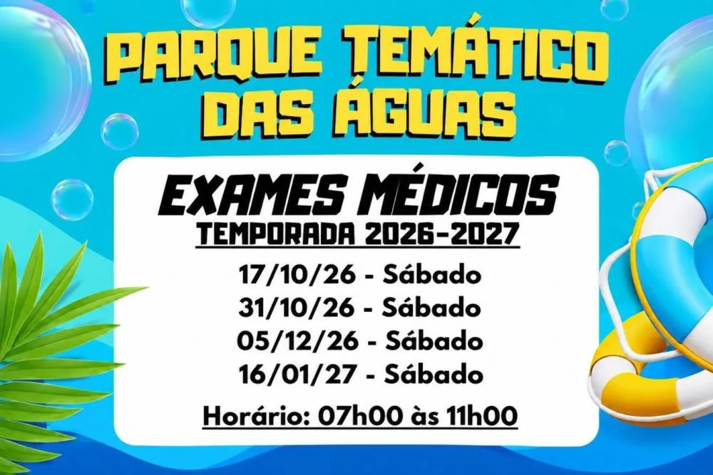Parque das Águas de Toledo terá mutirões gratuitos para exames médicos