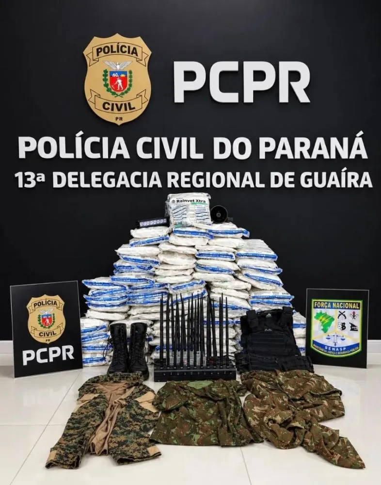 Polícia Civil prende dois e apreende 212 kg de agrotóxicos em Guaíra