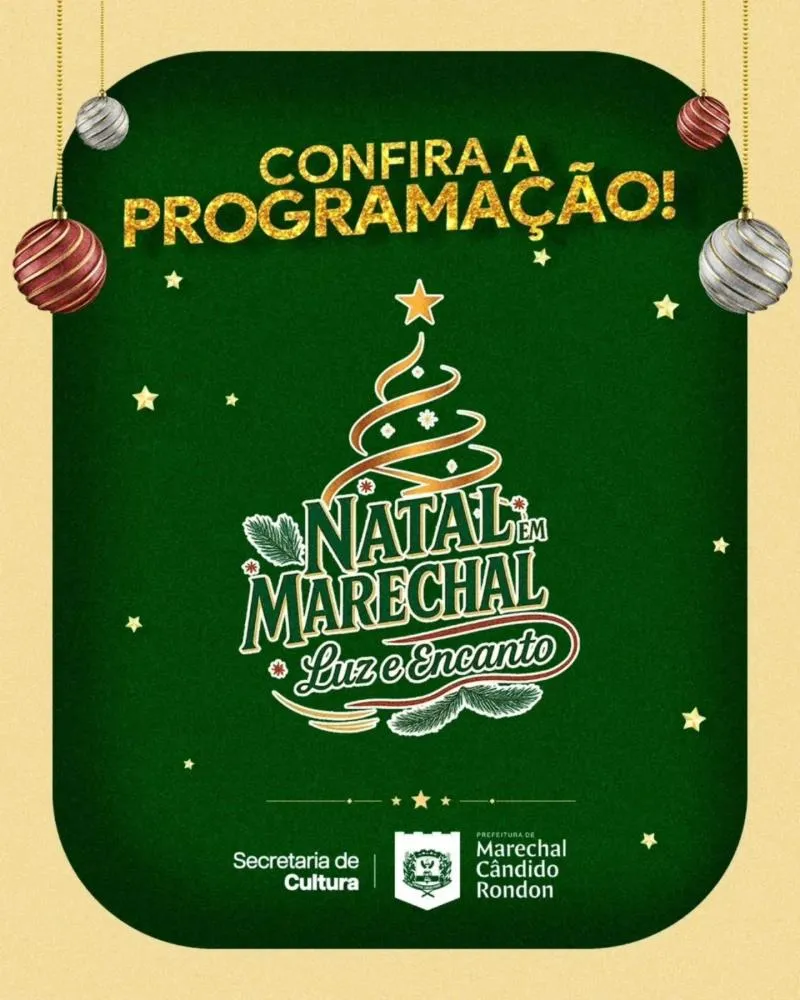 Abertura do “Natal Luz e Encanto” de Marechal Cândido Rondon está mantida para esta noite