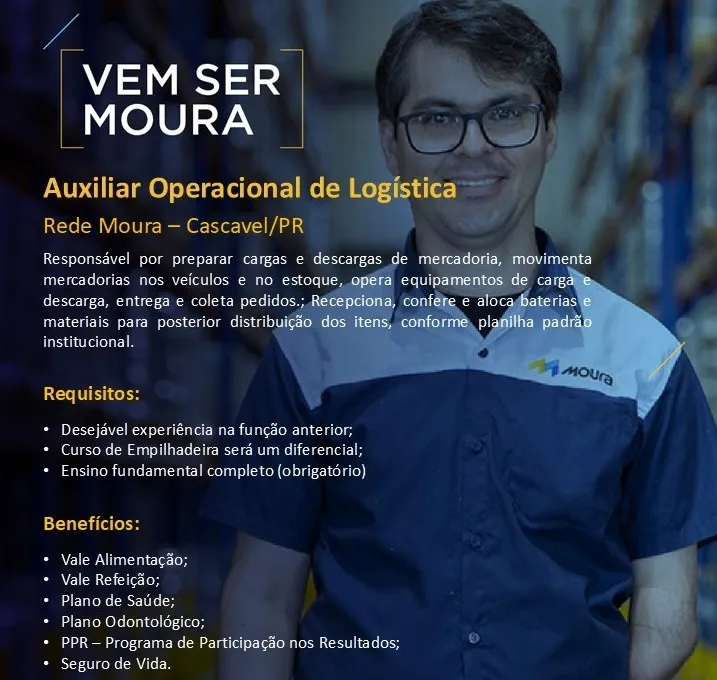 Rede Moura abre vaga para Motorista Entregador em Cascavel