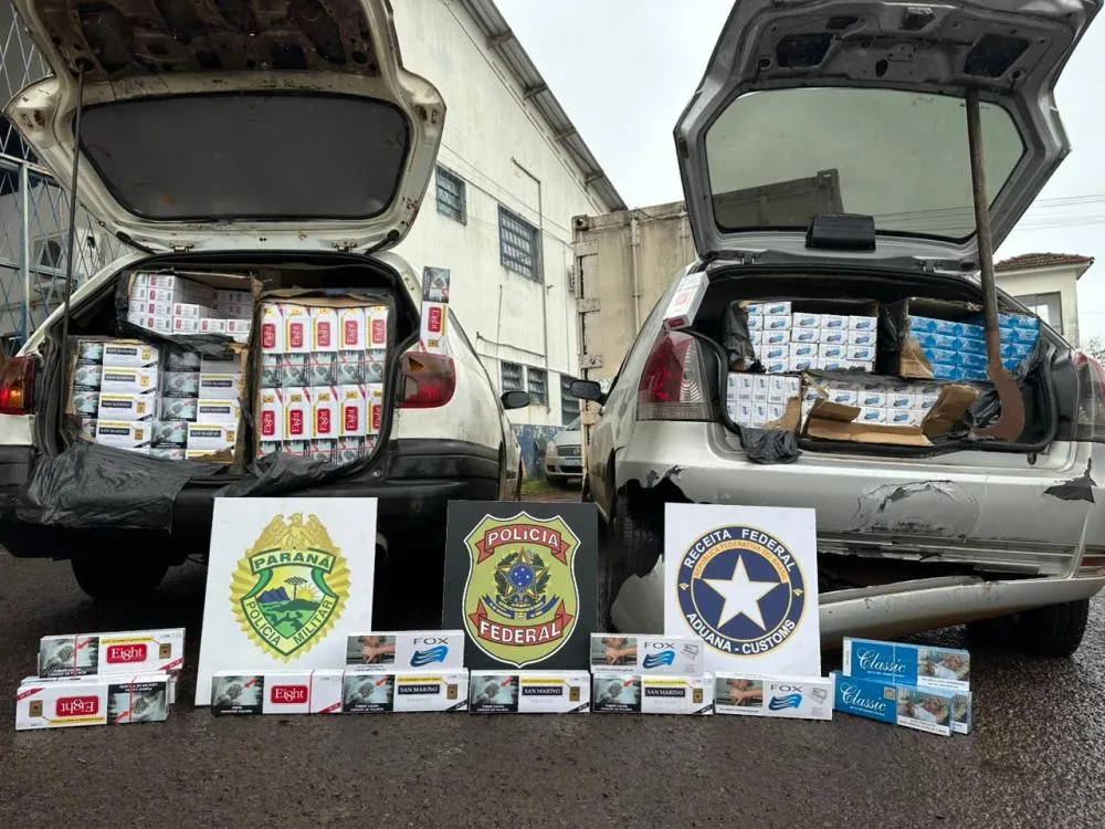 Ação integrada apreende veículos com cigarros contrabandeados na PR-585 