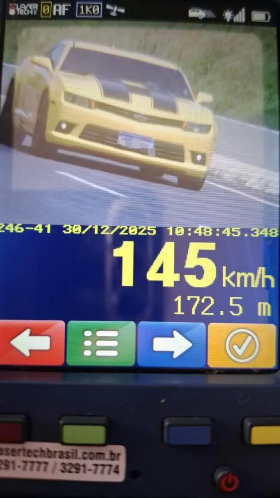 Motorista é flagrado a 145km/h na PRc-467 em Cascavel