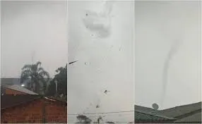 Tornado atinge São José dos Pinhais e tempestade com nuvem funil assusta em Ponta Grossa