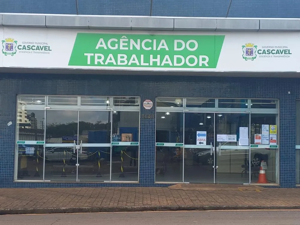 Agência do Trabalhador está com 1.391 vagas em Cascavel