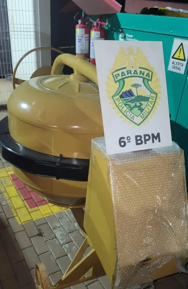 Polícia recupera betoneira adquirida com comprovante falso de Pix em Cascavel