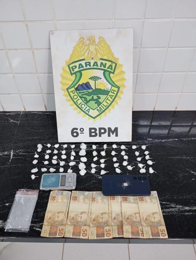 Polícia estoura ponto de tráfico no Bairro Neva e prende dois em Cascavel
