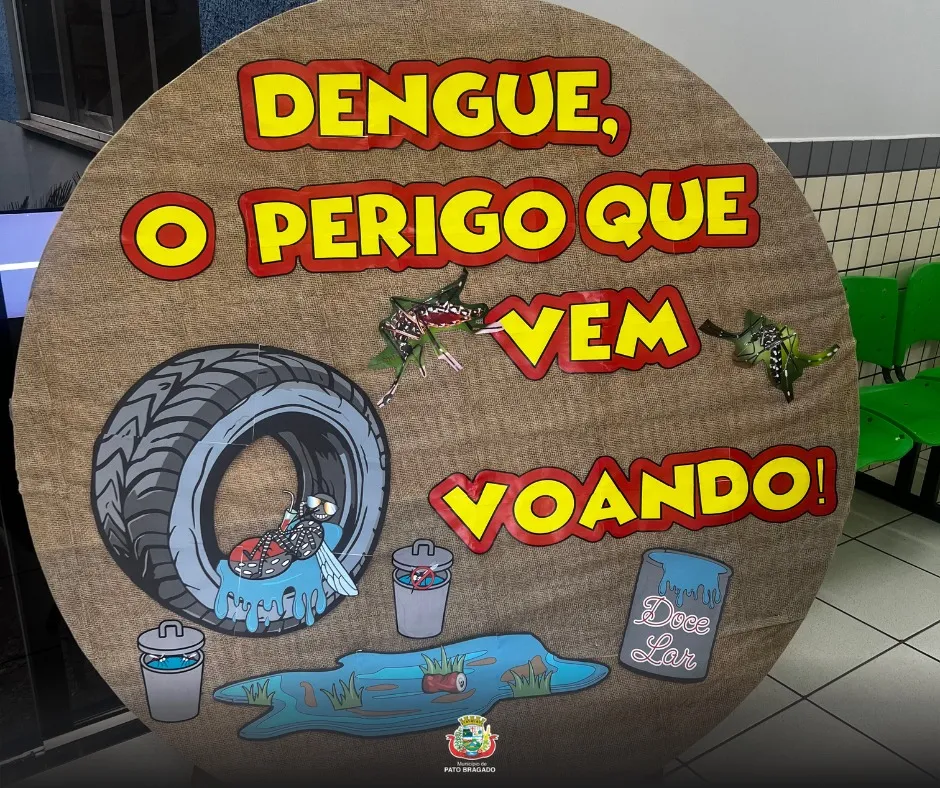Equipe de Vigilância Ambiental instala painéis informativos sobre a dengue em Pato Bragado