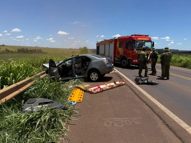 Homem e criança morrem em colisão frontal próximo a Guaíra
