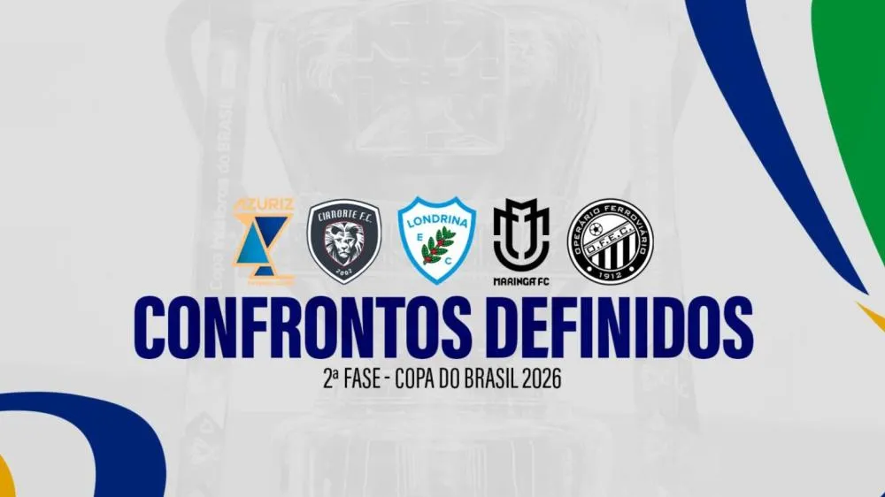Times paranaenses conhecem adversários na Copa do Brasil 2026