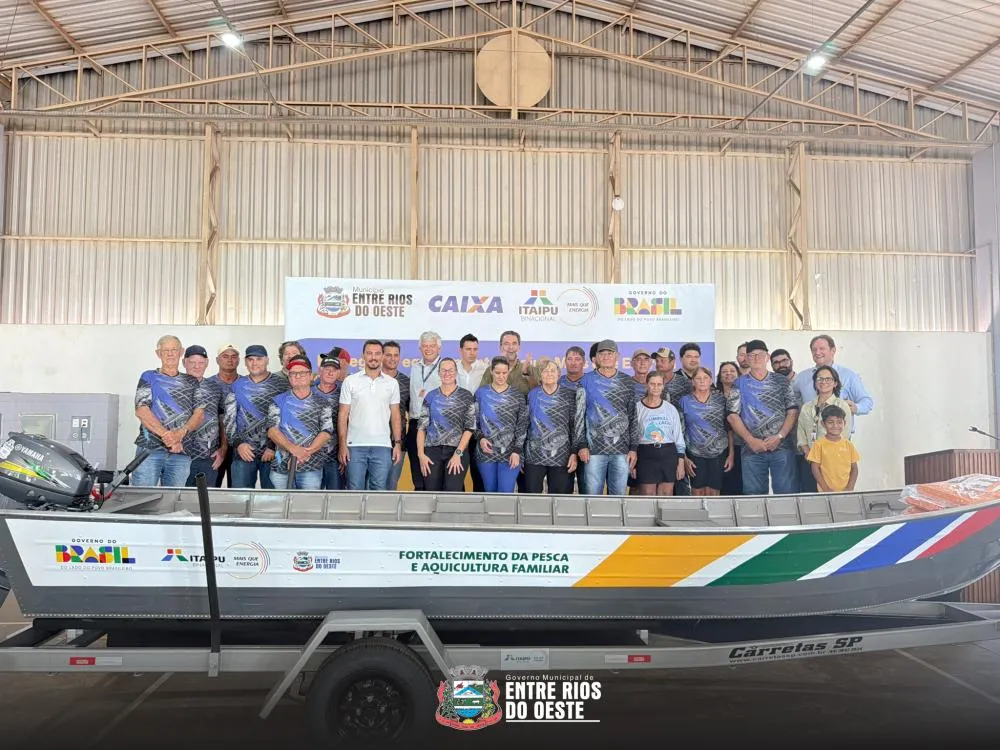 Entre Rios do Oeste recebe novos equipamentos para fortalecer a pesca e a aquicultura familiar