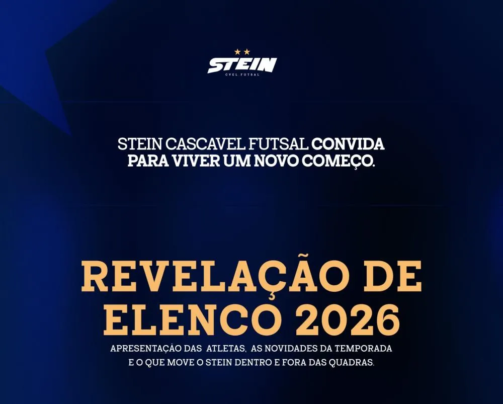 Stein Cascavel Futsal apresenta elenco 2026 em evento oficial nesta terça-feira (03)