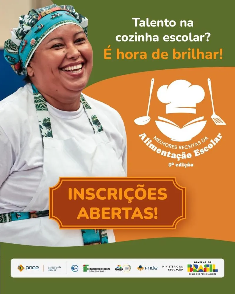 Abertas as inscrições para o 3º Concurso Melhores Receitas da Alimentação Escolar
