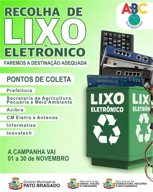 Pato Bragado realiza nova edição da Campanha de Coleta de Lixo Eletrônico