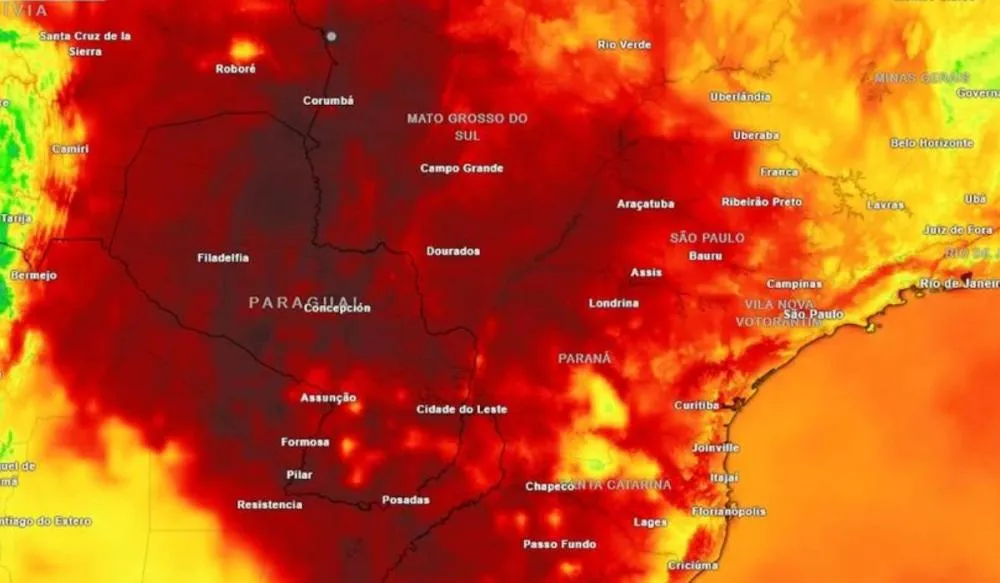 Os 7 estados afetados por bolha de calor com máximas de 40°C Foto: Meteored/ND Mais