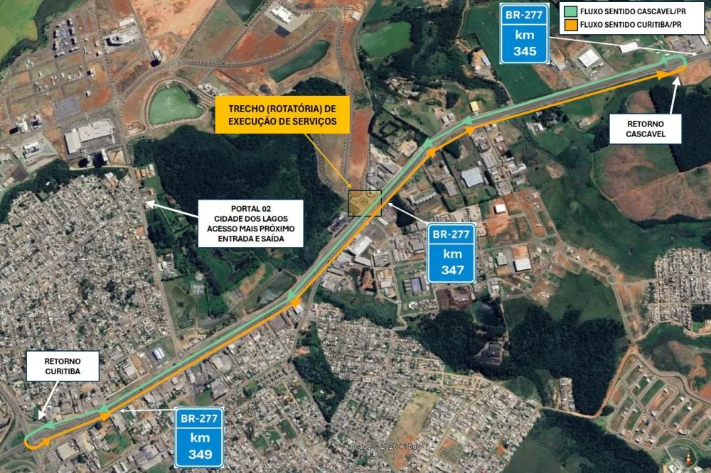 O tráfego será interrompido durante a execução dos trabalhos, das 8h às 18h.Foto: Divulgação/Assessoria