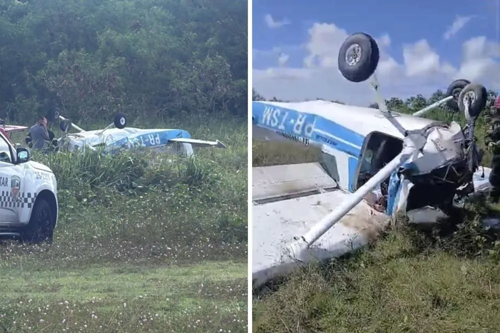 A aeronave, um Cessna 152 de matrícula PR-TSM, era utilizada para treinamento de alunos. 