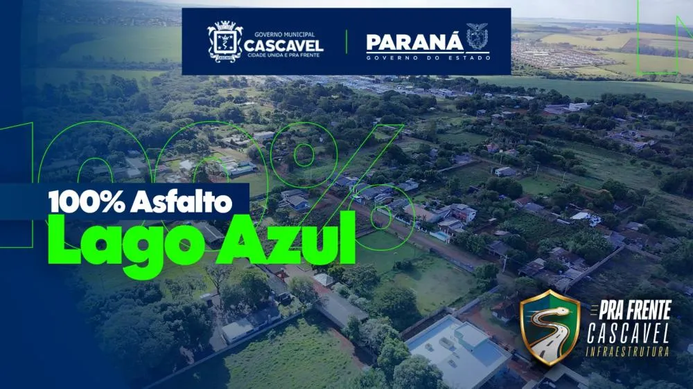 Obra de R$ 32,6 milhões vai pavimentar 100% do Lago Azul