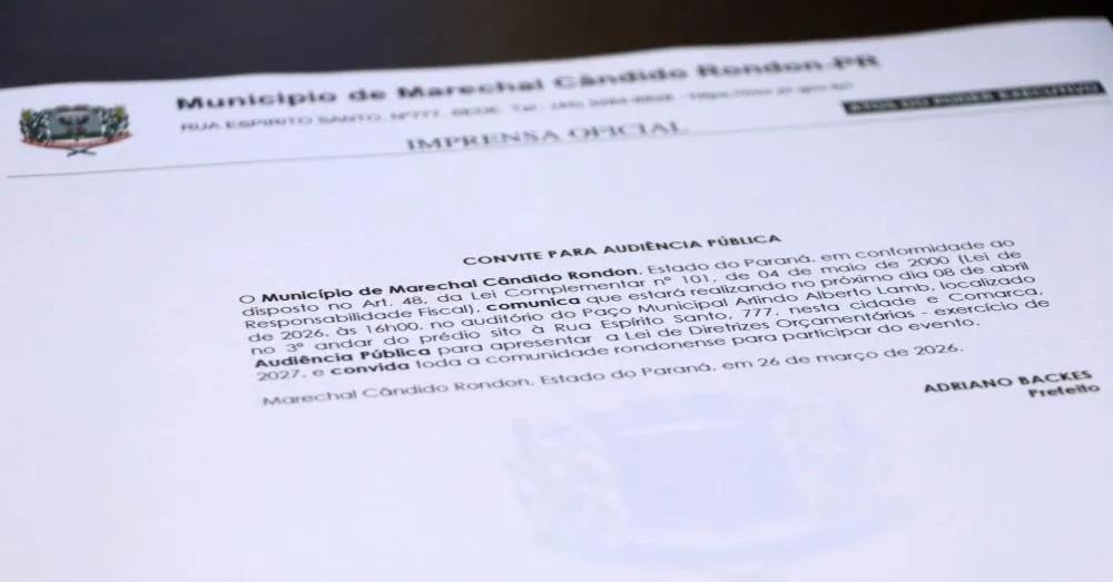 Audiência pública sobre Lei de Diretrizes Orçamentárias acontece no dia 8 de abril