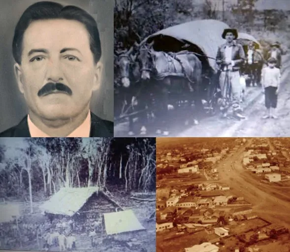 José Silvério de Oliveira, trajetória do pioneiro rumo ao Oeste, a casinha na Encruzilhada e a área do futuro Calçadão na década de 1960, antes da Catedral