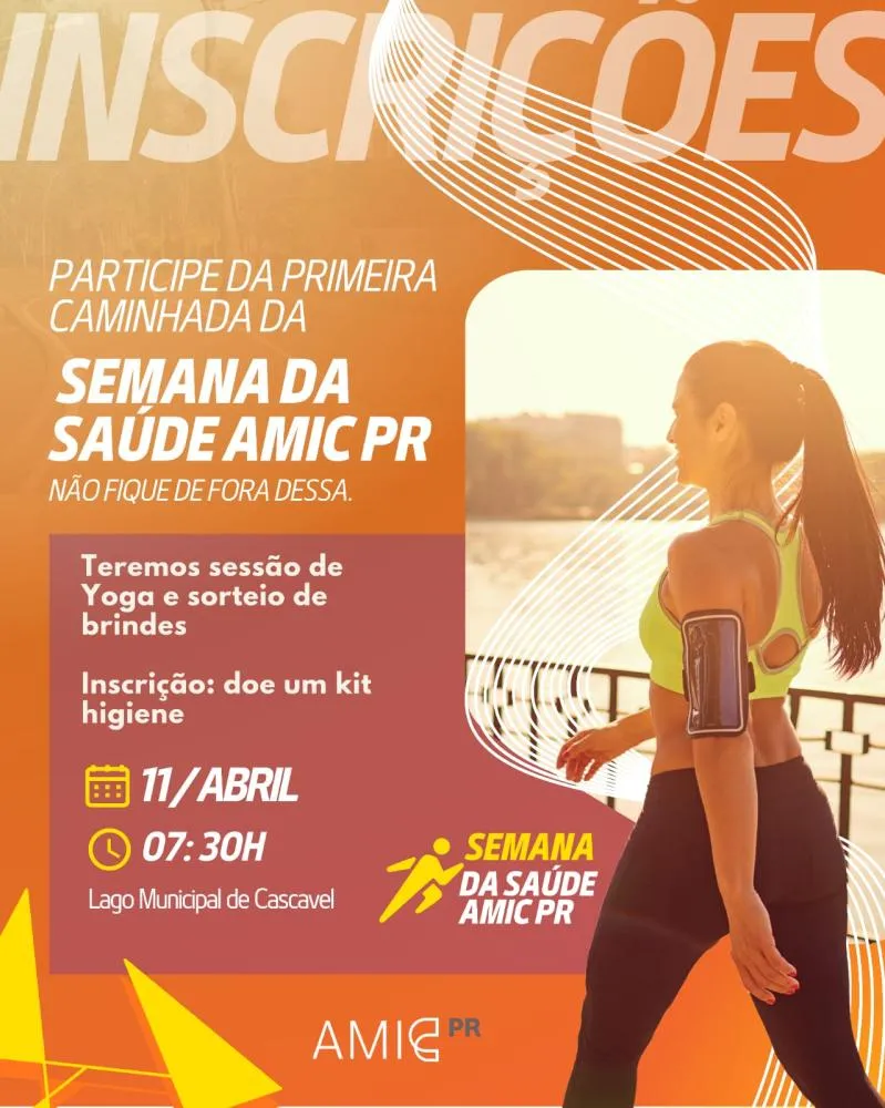Caminhada da Saúde AMIC PR une bem-estar e solidariedade