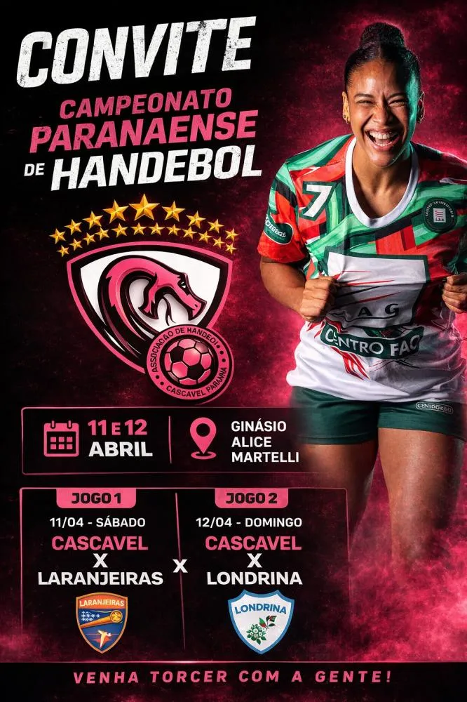 Handebol feminino movimenta etapa do Paranaense em Cascavel com destaque para equipe da casa que lidera a competição