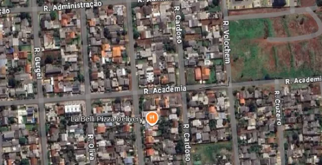 Uma das intervenções contempla a Rua Academia, no trecho entre as ruas Volochen e Vênus Foto:Google Maps