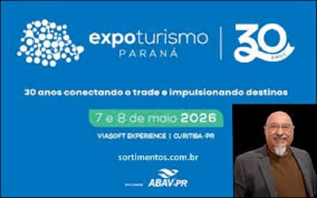 A Expo Turismo Paraná 2026 será realizada nos dias 7 e 8, em Curitiba. Imagem: SETU/PR.