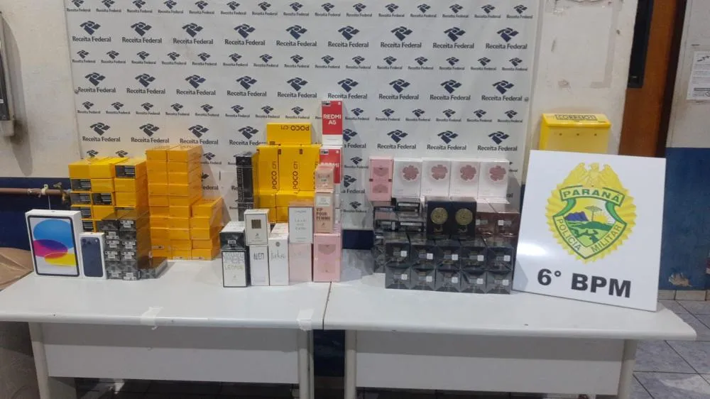 PM apreende contrabando em Santa Tereza do Oeste