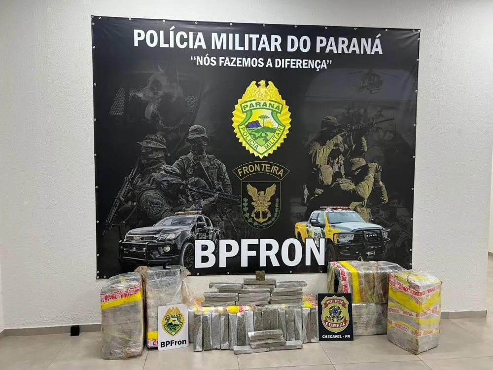 Operação conjunta apreende mais de 330 quilos de maconha na BR-277