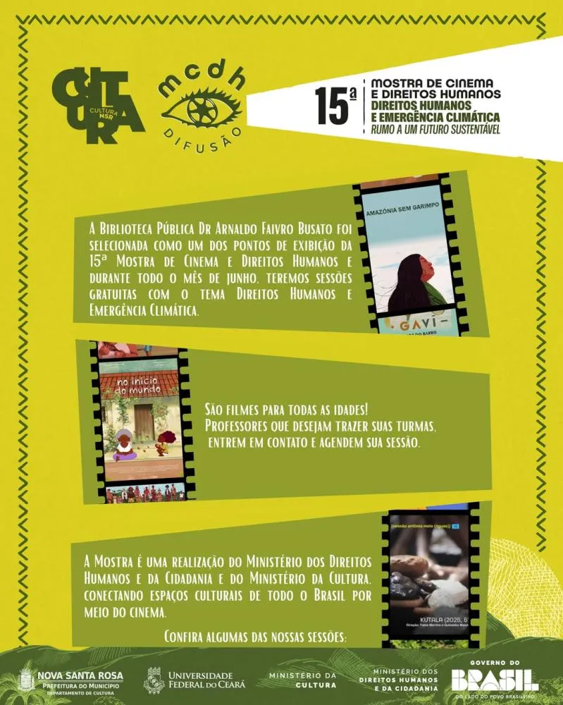 Espaço cultural em Nova Santa Rosa vira ponto de exibição de mostra audiovisual