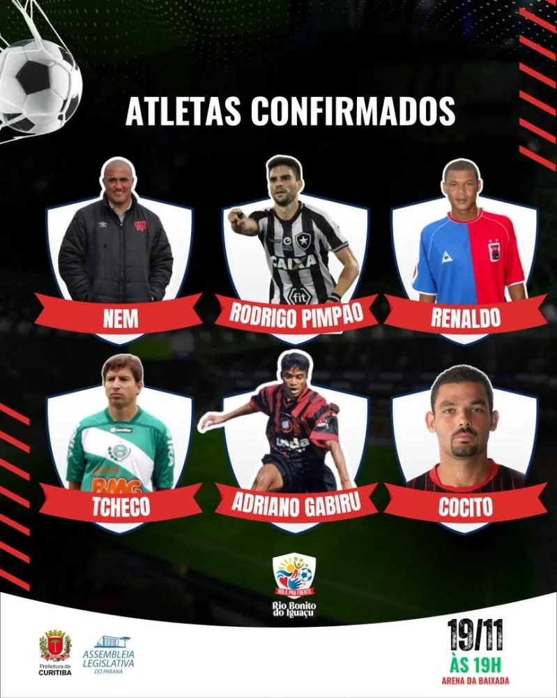 Alep reúne craques do futebol no evento “Bola Pra Frente, Rio Bonito do Iguaçu”