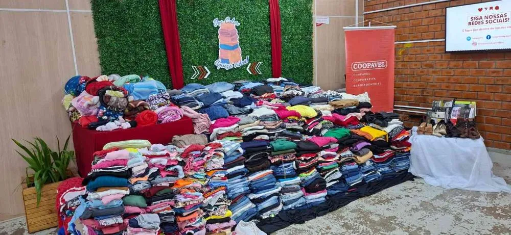 Campanha de inverno da Coopavel arrecada 4 mil agasalhos
