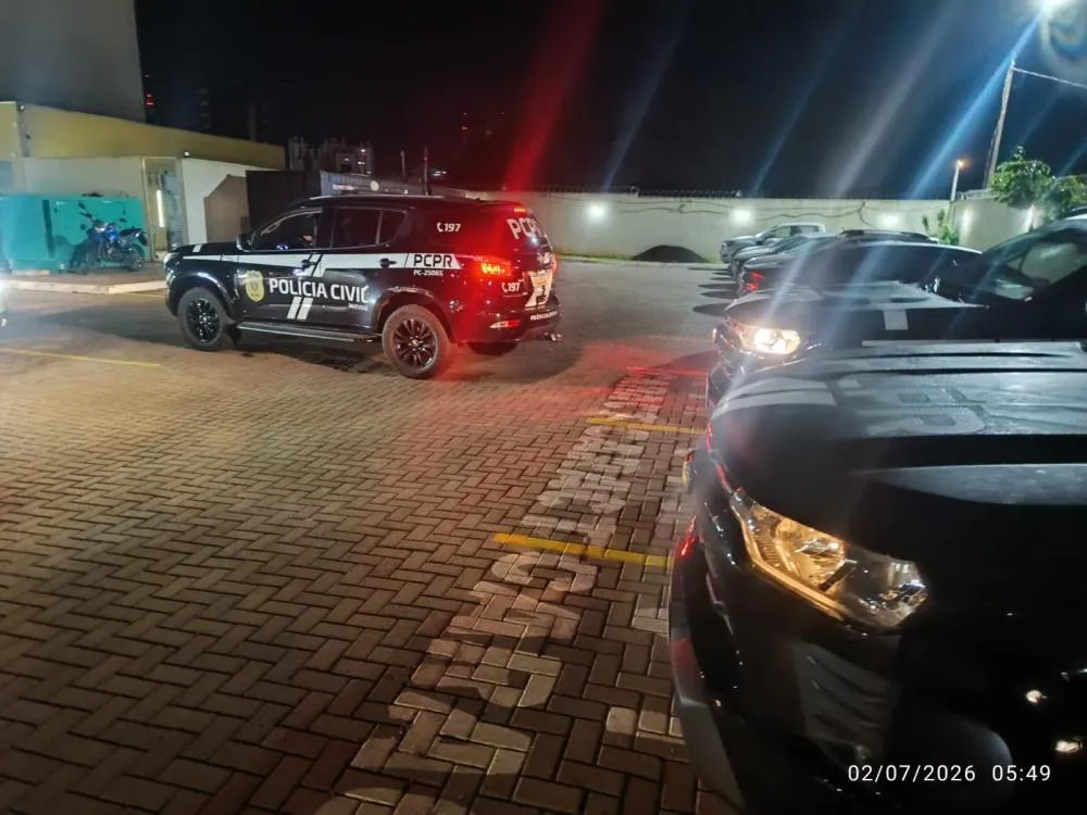 Ação da 15ª Subdivisão Policial cumpre mandados judiciais de busca e apreensão e prisão nesta manhã Foto: Divulgação/PCPR