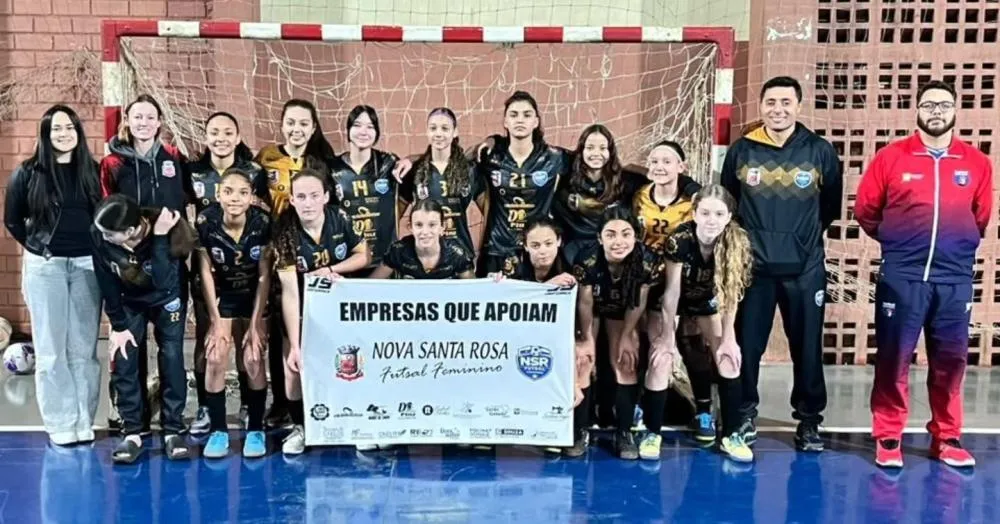 Futsal feminino de Nova Santa Rosa garante terceiro lugar em Toledo