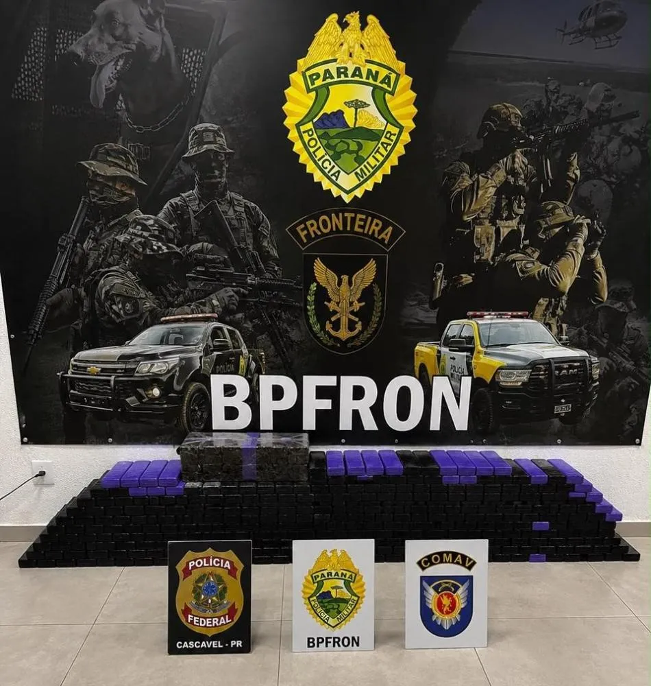 Integração entre forças de segurança resulta na apreensão de 256 quilos de maconha na BR-277