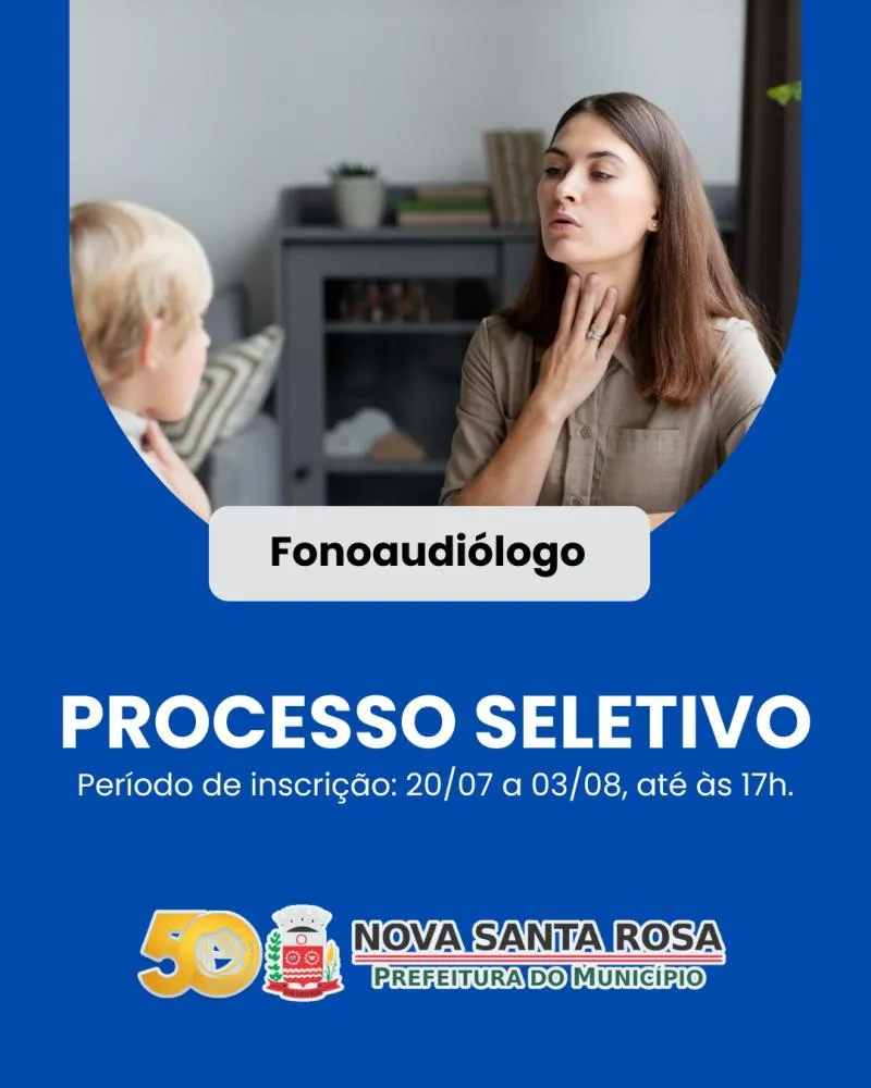 Inscrições para o PSS de Nova Santa Rosa seguem abertas gratuitamente pela internet até o dia 3 de agosto.
