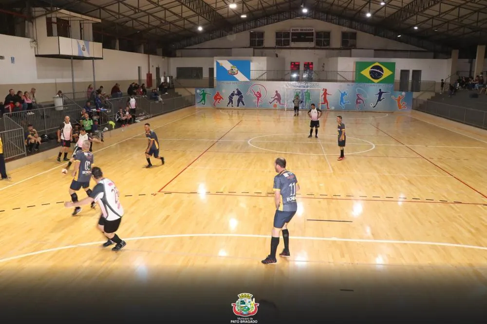 Ginásio de Esportes César Roberto Schaeffer recebe as decisões do Futsal Municipal de Pato Bragado. Foto: Divulgação/Assessoria