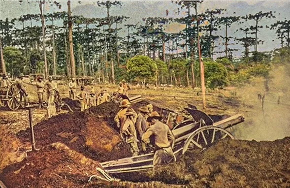 Em Catanduvas, militares governistas bombardeiam posições revolucionárias
