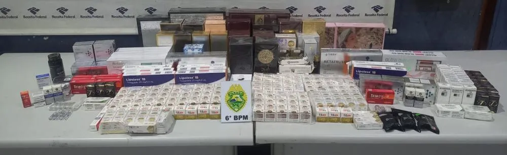 Produtos foram encontrados em duas malas durante fiscalização na rodoviária de Cascavel.